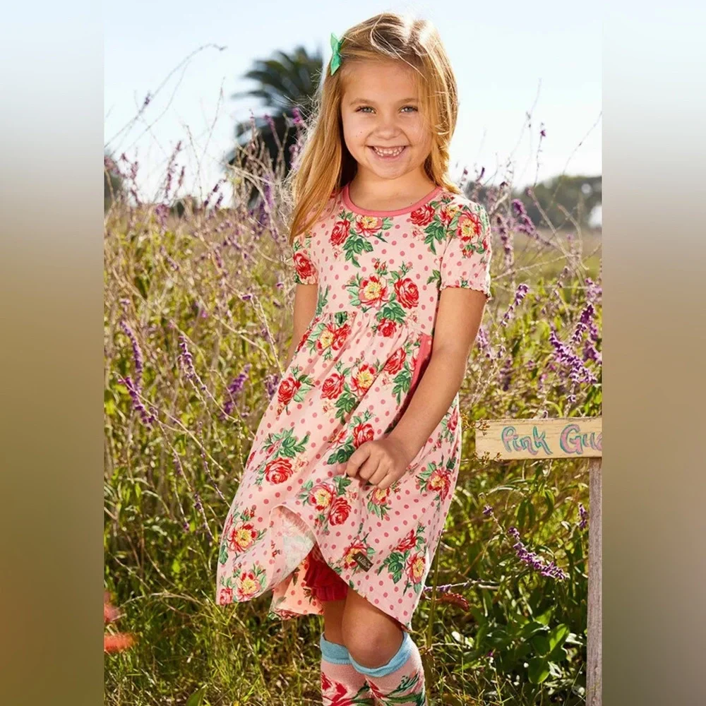 New! Matilda Jane Pretty In Pink Dress Size 4 New in Bag Easter Girls